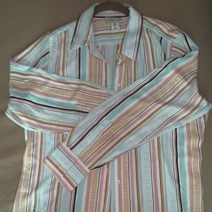 Rachel Zoe, button blouse with vibrant patterns!!